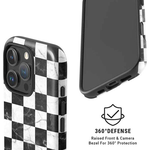 Checkered Marble iPhone 16 Pro Magsafe Impact Case